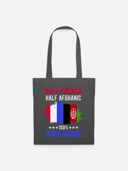 Halb Franzose Halb Afghane - Stoffbeutel - Graphite