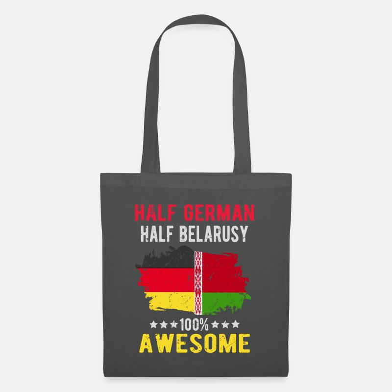 Halb Deutsch Halb Belarusse - Stoffbeutel - Graphite