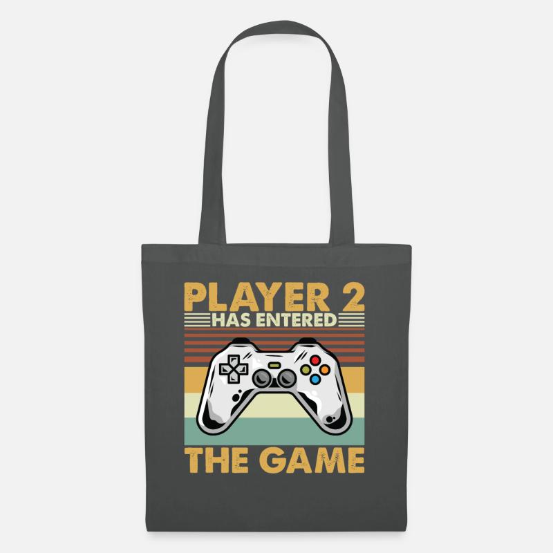 Player 2 Has Entered The Game - Stoffbeutel - Graphite