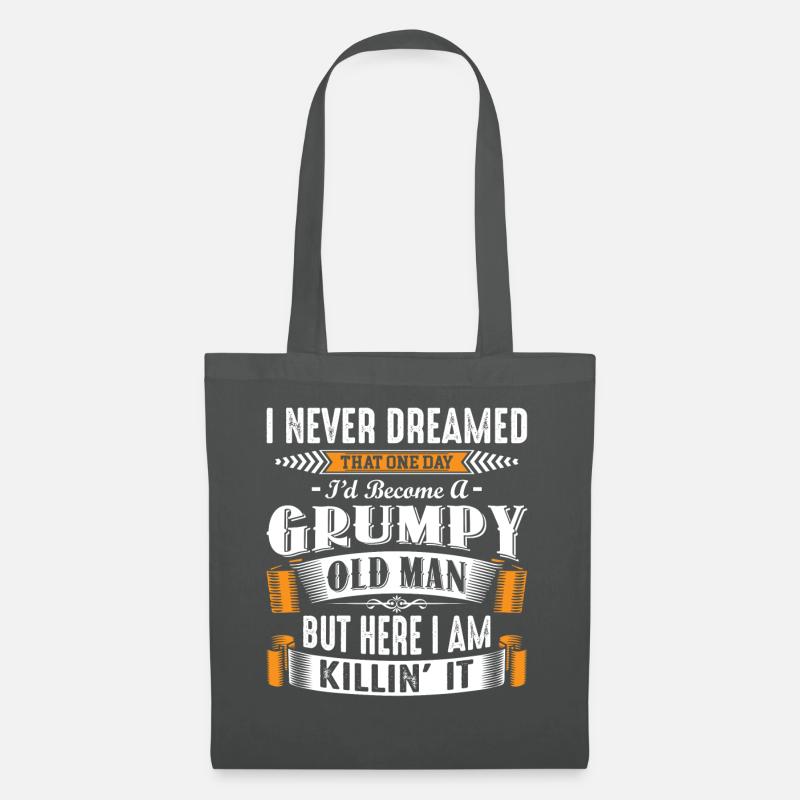 Grumpy Old Man Fathers Day - Tote Bag - graphite grey