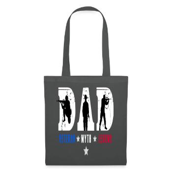 Proud Dad Veteran Myth Legend American Flag - Stoffbeutel - Graphite - Vorne