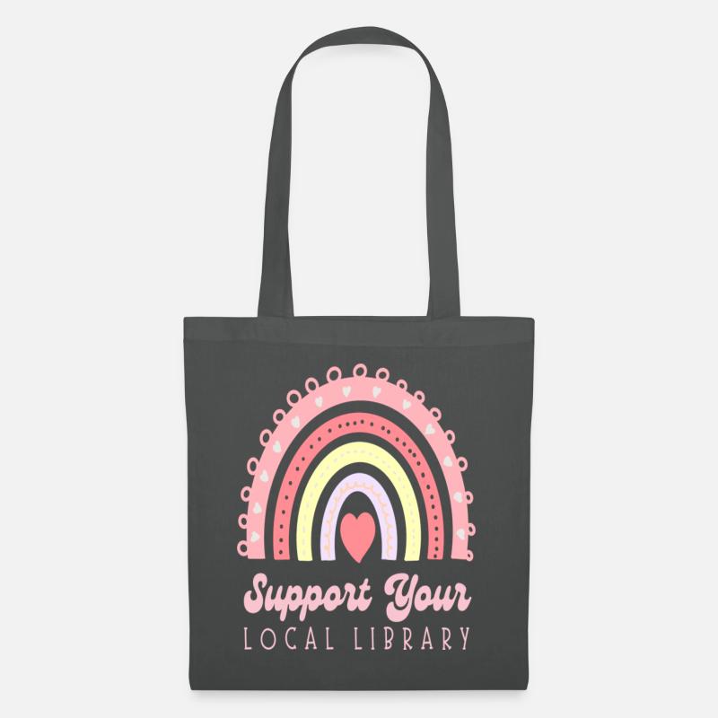 Support Your Local Library - Stoffbeutel - Graphite