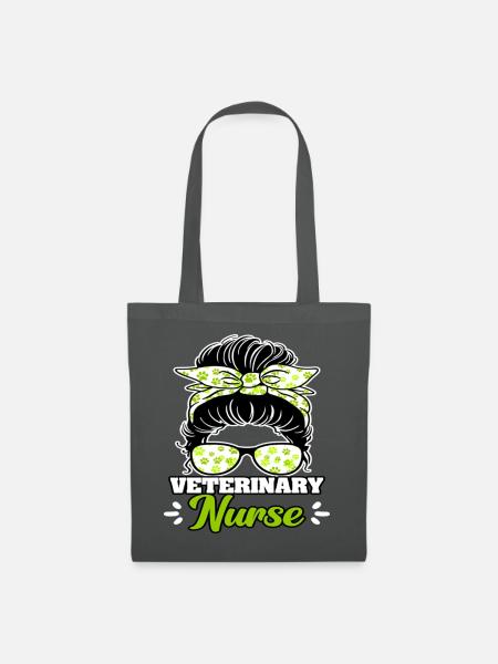 Veterinary Nurse Messy Bun - Stoffbeutel - Graphite
