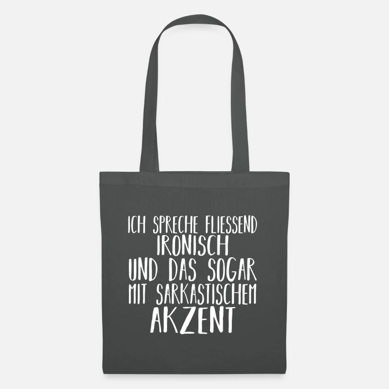 Lustige Sprüche Sarkasmus Witzige Sprüche - Stoffbeutel - Graphite