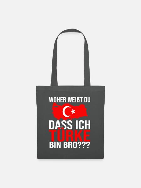 Türkei Türkische Wurzeln Geschenk - Stoffbeutel - Graphite
