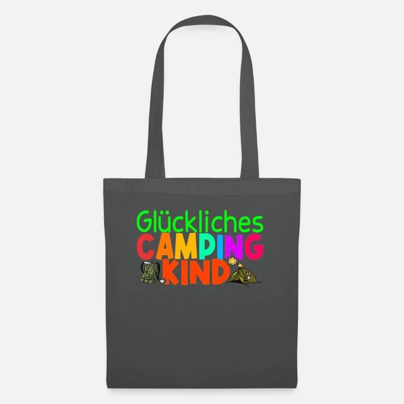 Camping Kinder Zubehör Camper Geschenk - Stoffbeutel - Graphite