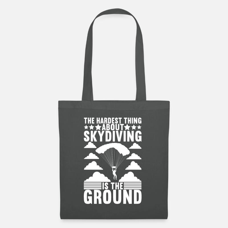 Fallschirm Fallschirmspringer Skydiving - Stoffbeutel - Graphite