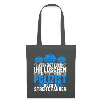 Polizei Polizist - Stoffbeutel - Graphite - Vorne