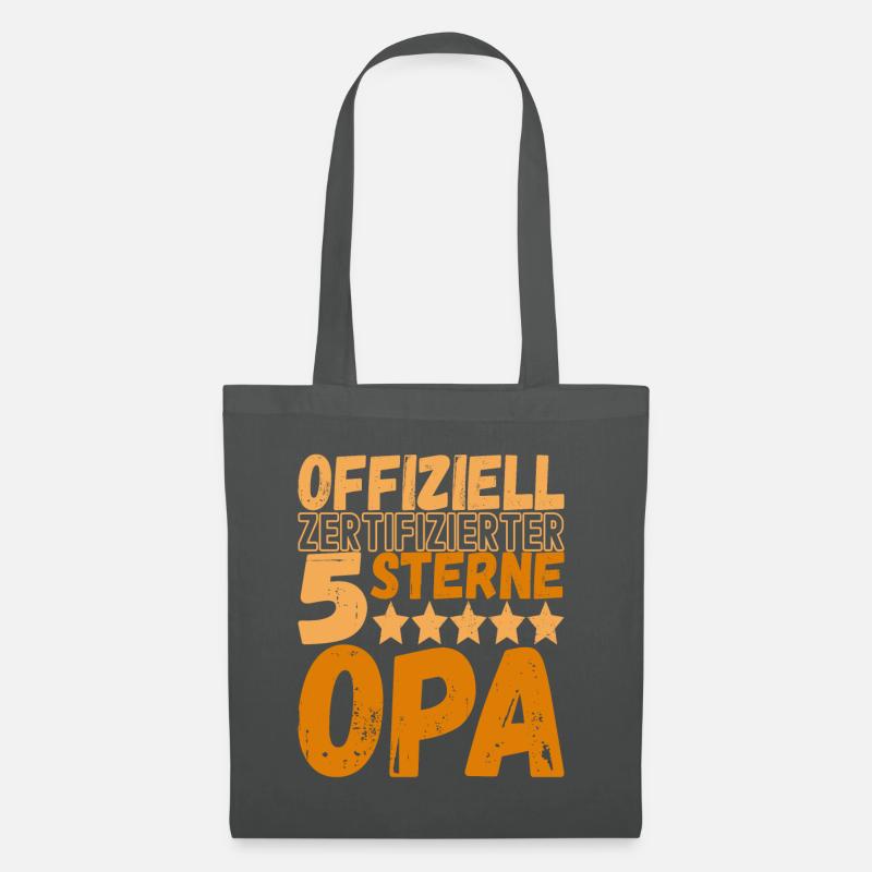 Opa Großvater - Stoffbeutel - Graphite