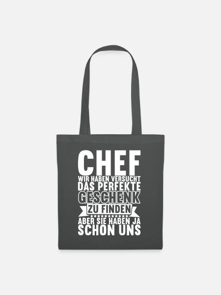 Abteilungsleiter Chef - Stoffbeutel - Graphite