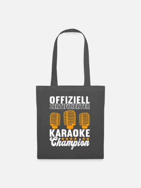 Karaoke Karaokeabend - Stoffbeutel - Graphite