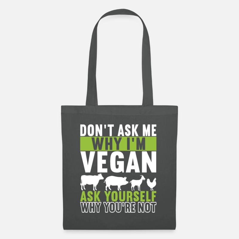 Vegan Vegetarier - Stoffbeutel - Graphite