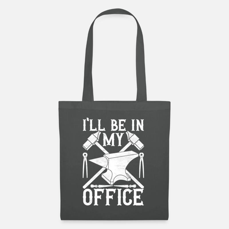 Blacksmith Forging Anvil - Tote Bag - graphite grey