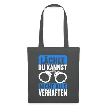 Polizei Polizist - Stoffbeutel - Graphite - Vorne