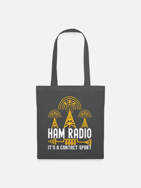 Ham Radio Ham Funker - Stoffbeutel - Graphite