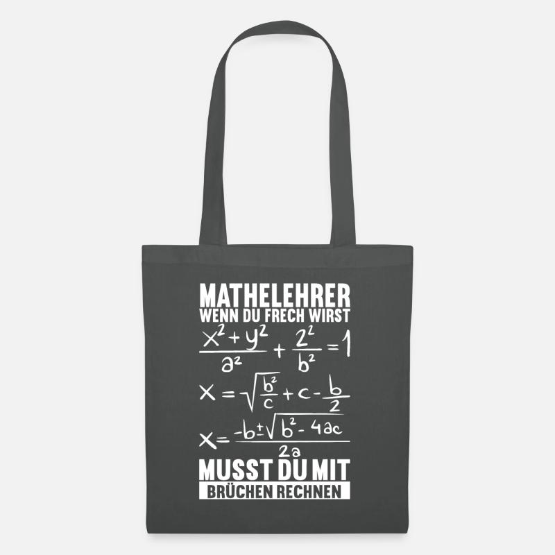 Mathe Mathelehrer - Stoffbeutel - Graphite