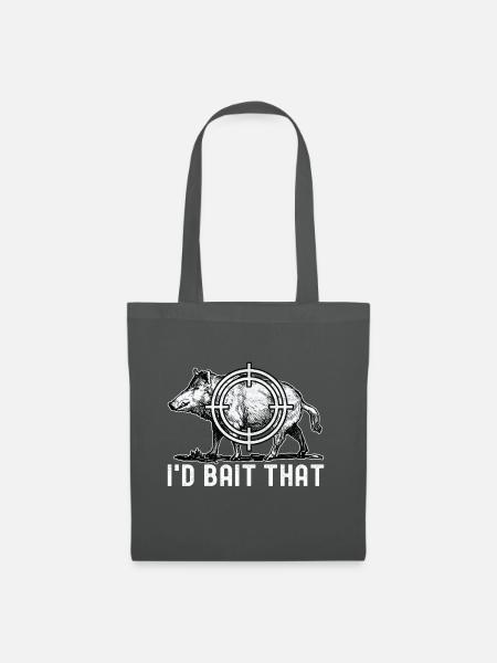Jäger Wildschwein Jagen - Stoffbeutel - Graphite