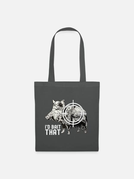 Jäger Wildschwein Jagen - Stoffbeutel - Graphite