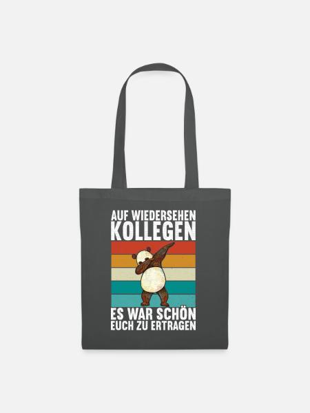 Abschiedsgeschenk Kollege Jobwechsel - Stoffbeutel - Graphite