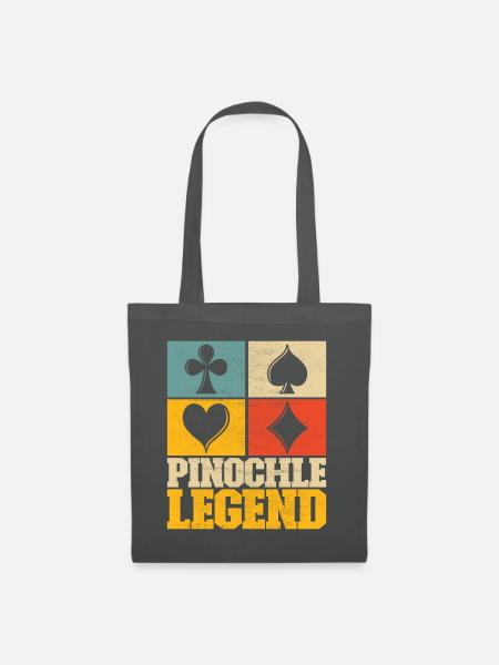 Binokel Pinochle - Stoffbeutel - Graphite