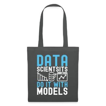 Analyste de données en science des données - Sac en tissu - gris graphite - Devant