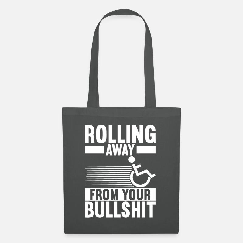 Rollstuhlfahrer Rollstuhl - Stoffbeutel - Graphite
