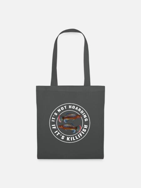Killifisch Aquarium Fischliebhaber - Stoffbeutel - Graphite