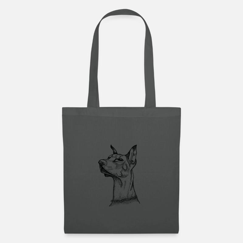 Dobermann - Stoffbeutel - Graphite