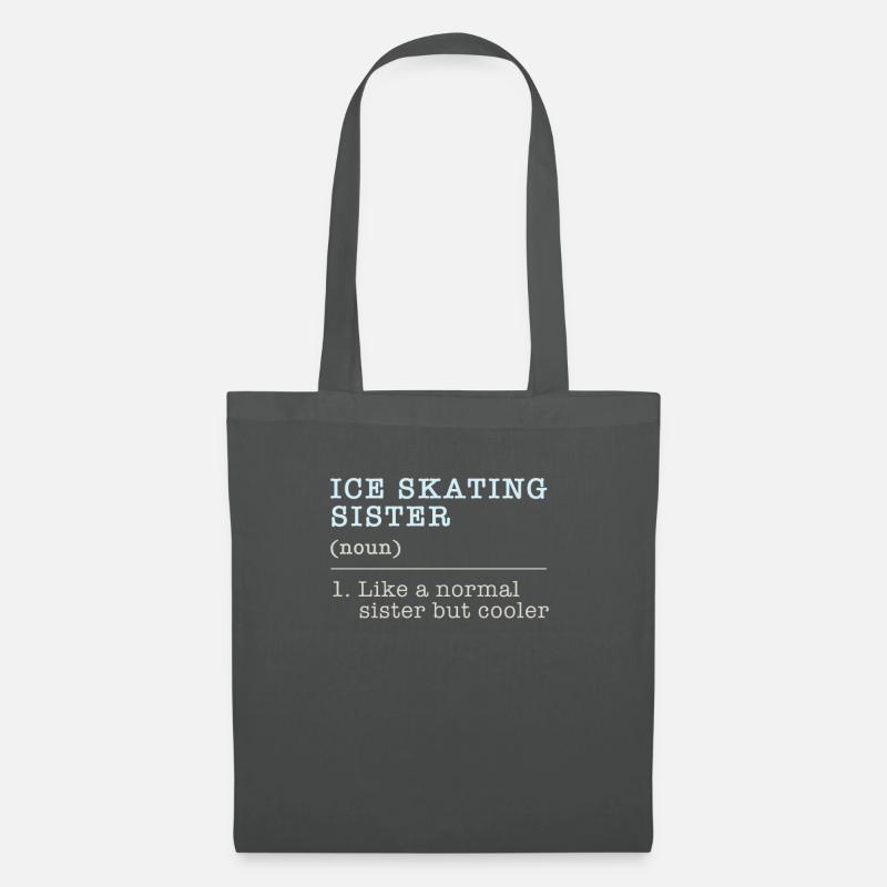 Ice Skating Sister Schwester Eiskunstlauf Geschenk - Stoffbeutel - Graphite