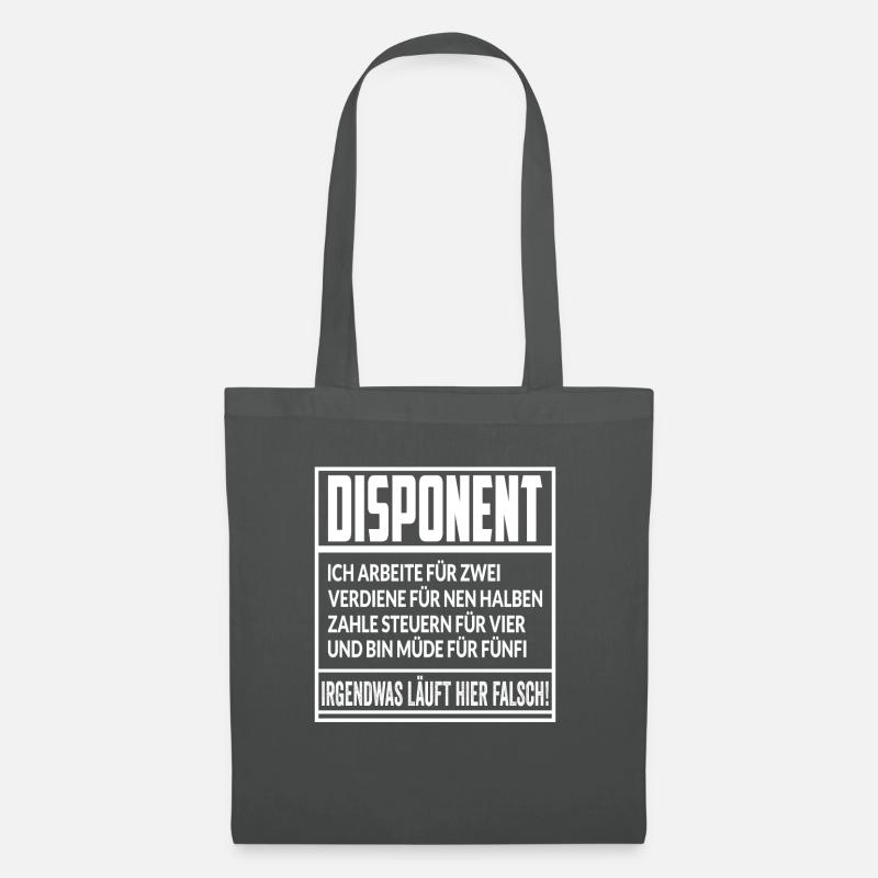 Disponent Beruf Arbeit Geschenk - Stoffbeutel - Graphite