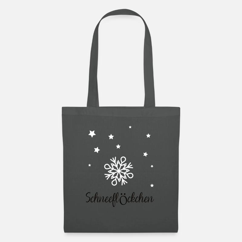 Schneeflöckchen - Stoffbeutel - Graphite