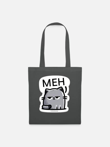 Mimikama MEH-Katze - Stoffbeutel - Graphite