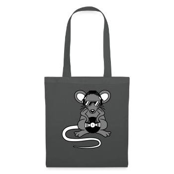 Mouse DJ Sunglasses Headphones Party Celebrate Music - Tote Bag - graphite grey - Front