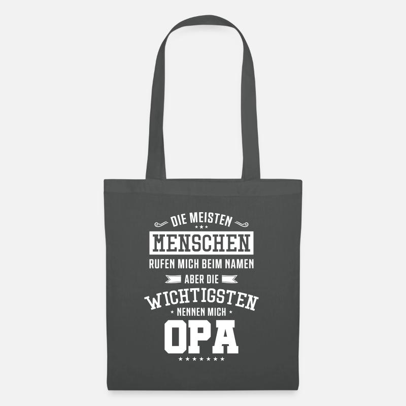 Opa spruch - Stoffbeutel - Graphite