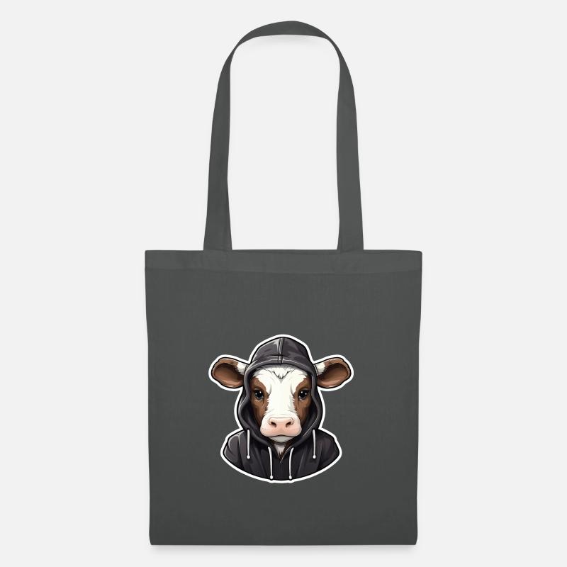 Coole Kuh in Freizeitkleidung - Stoffbeutel - Graphite