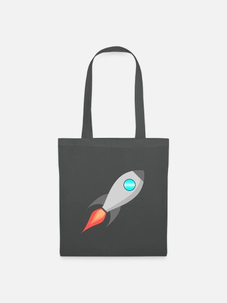 Rakete Rocket space Raumfahrt - Stoffbeutel - Graphite