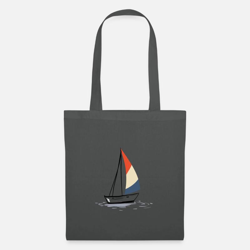 Segelboot - Stoffbeutel - Graphite