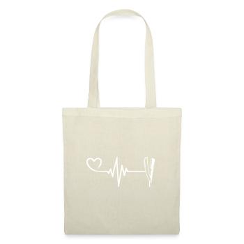 Rasage Barber Pulse Heart Love - Sac en tissu - nature - Devant