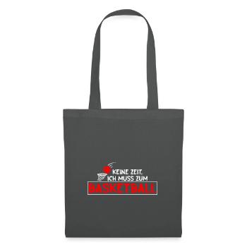 Basketballkorb Rucksack Basketball Court Geschenk - Stoffbeutel - Graphite - Vorne