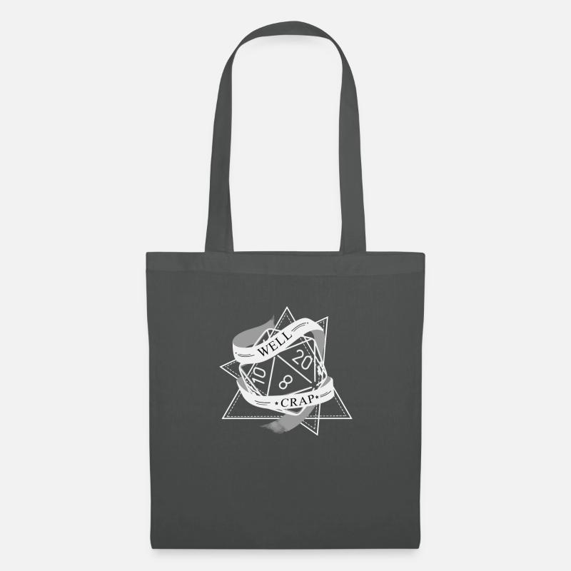 Rollenspiel Würfel RPG Brettspiel Nerd Geschenk - Stoffbeutel - Graphite