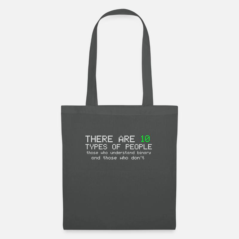 Code binaire - informaticien informatique - Sac en tissu - gris graphite
