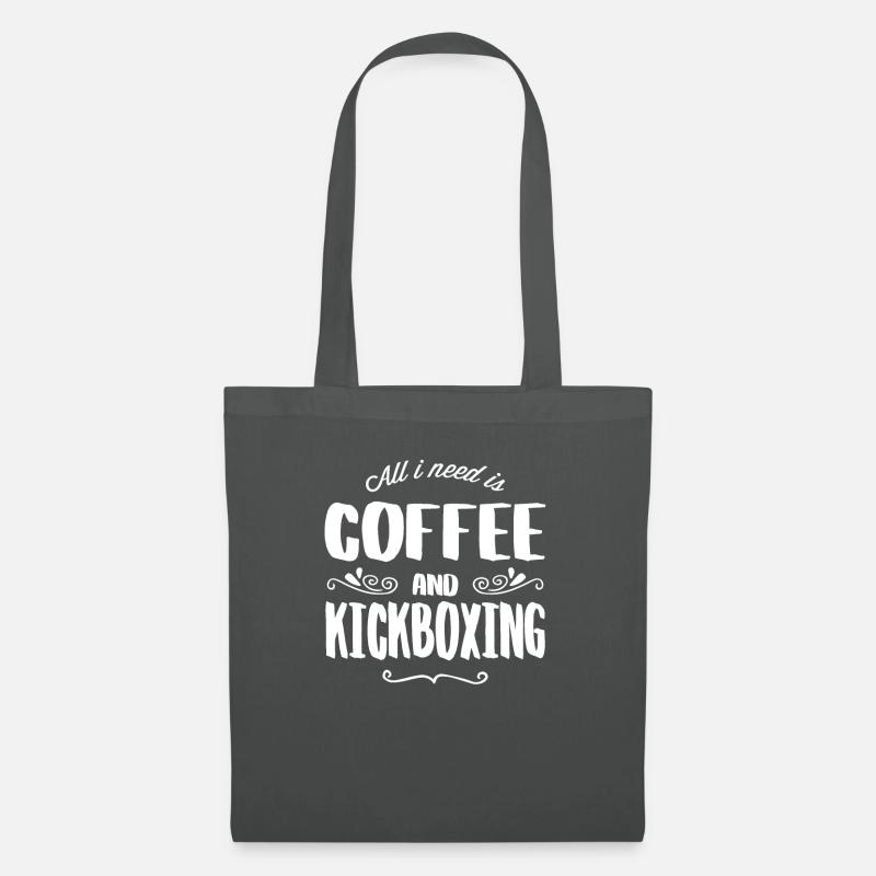 Kickboxing & Coffee - Stoffbeutel - Graphite