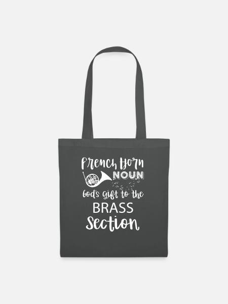 Waldhorn - French Horn - Hornist - Spruch - Stoffbeutel - Graphite