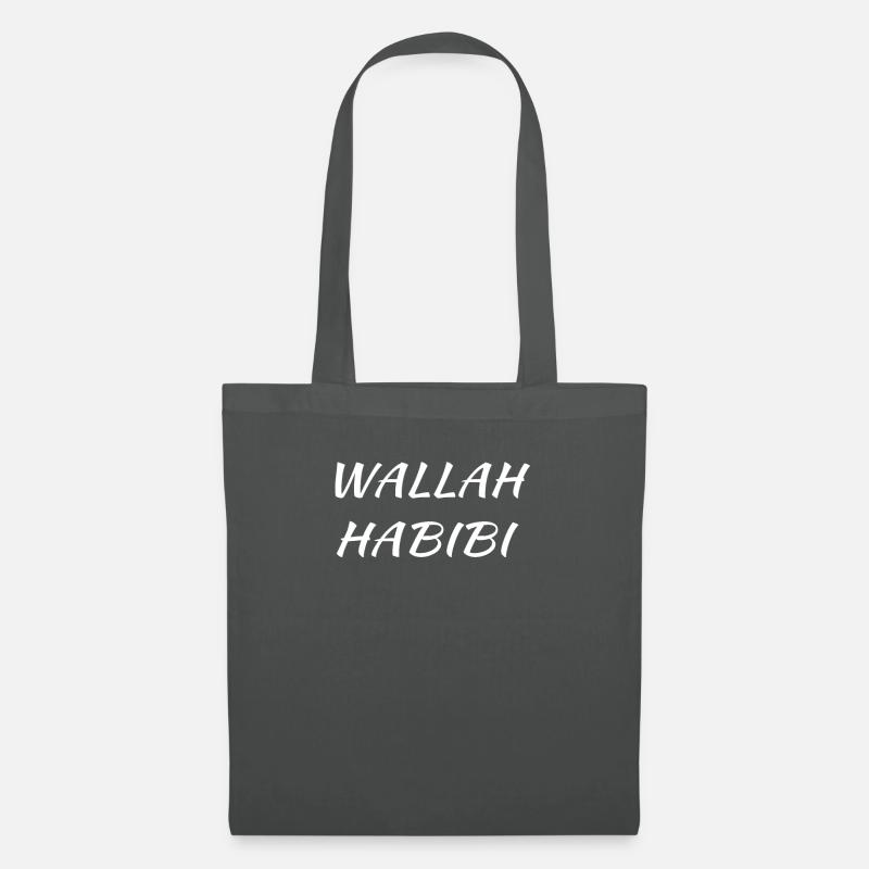 Wallah Habibi, arabisch - Stoffbeutel - Graphite
