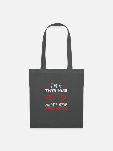 Mom Superpower - Mutter - Shirt - Stoffbeutel - Graphite