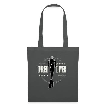 Freediver - one breath - push the limits - Tote Bag - graphite grey - Front