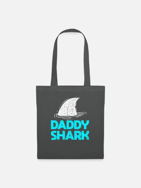 daddy shark haifischflosse - Stoffbeutel - Graphite
