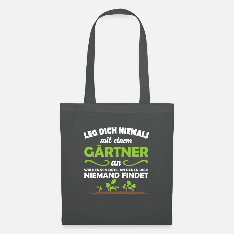 Landschafts Gärtner Garten Freunde Spruch Geschenk - Stoffbeutel - Graphite