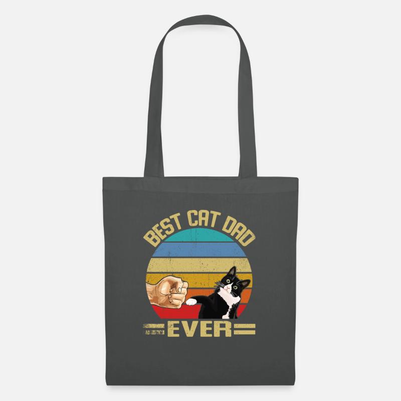 Best Cat Dad Ever Katze bester katzenpapa - Stoffbeutel - Graphite
