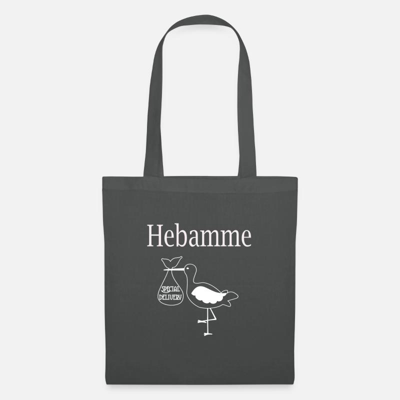 Hebamme,Hebammenausbildung, Study, Hebammen - Stoffbeutel - Graphite